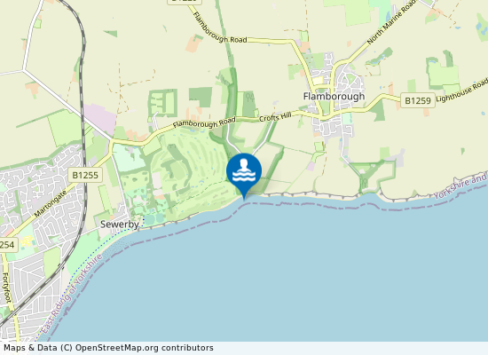 Danes Dyke Beach on the map