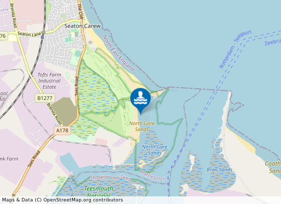 North Gare Sands on the map