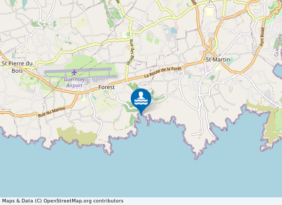 Petit Bot Beach on the map