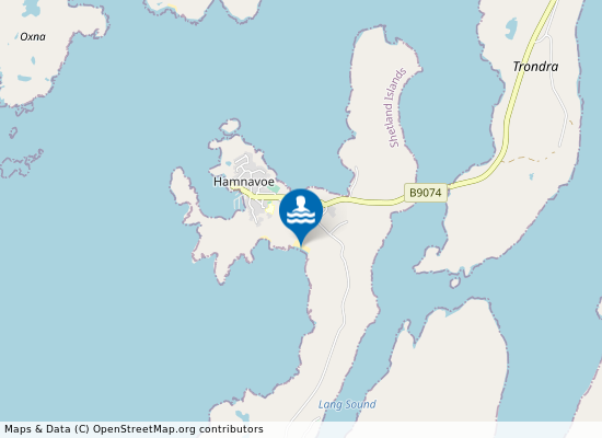 The Sands of Meal, Shetland on the map