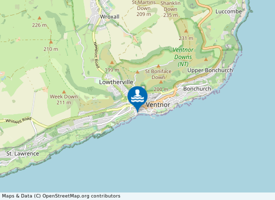 Ventnor on the map