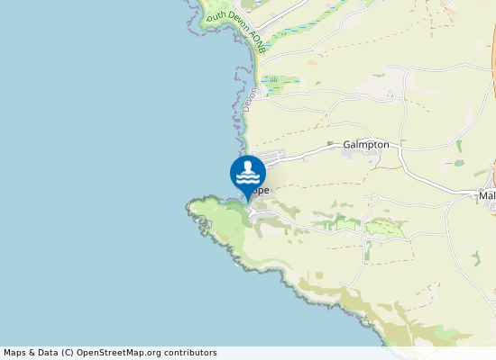 Hope Cove on the map